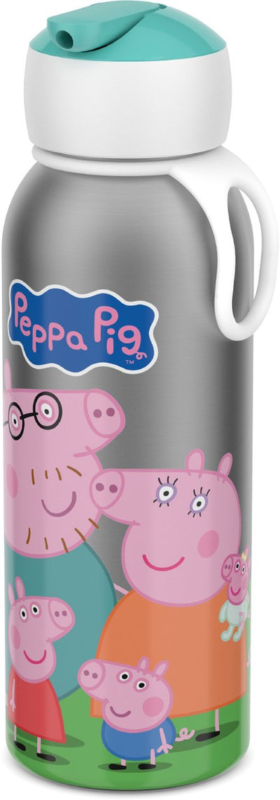 Bouteille isotherme Mepal flip-up campus - 350 ml - 12 heures froides 4 heures chaudes - gourde avec paille pour enfants - Peppa Pig