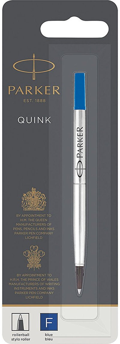 Recharge d'encre pour stylo roller Parker | point fin | encre bleue quink | 1 pièce