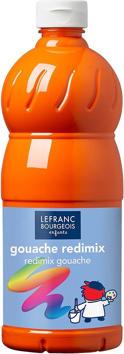 Lefranc bourgeois l b gouache redimix orange brillant 500ml