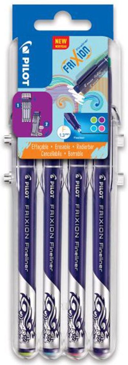 Ensemble de feutres effaçables Pilot Frixion - 4 pièces de différentes couleurs