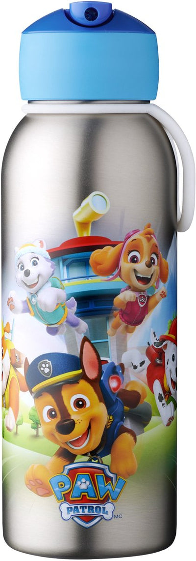 Mepal Gourde isotherme flip-up campus - 350 ml - 12 heures froides 4 heures chaudes - gourde avec paille pour enfants - chiots Pat' Patrouille
