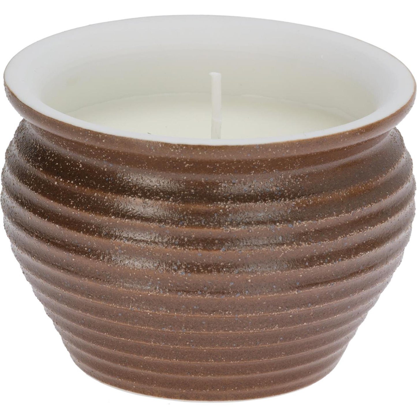 Bougie de jardin Pro à la citronnelle en pot nervuré