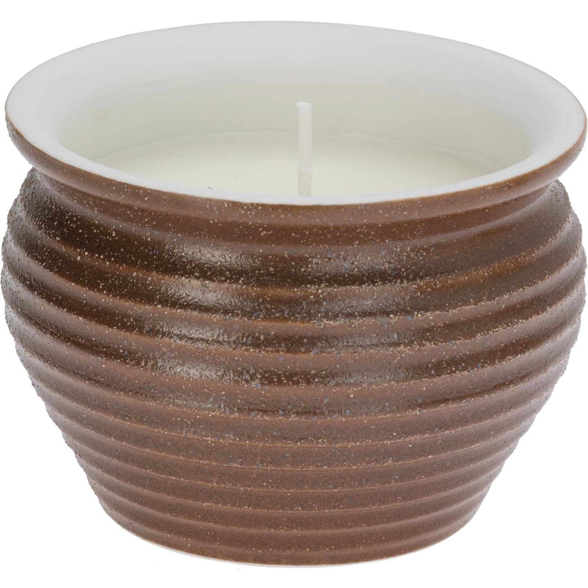 Bougie de jardin Pro à la citronnelle en pot nervuré