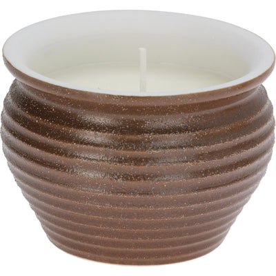 Bougie de jardin Pro à la citronnelle en pot nervuré