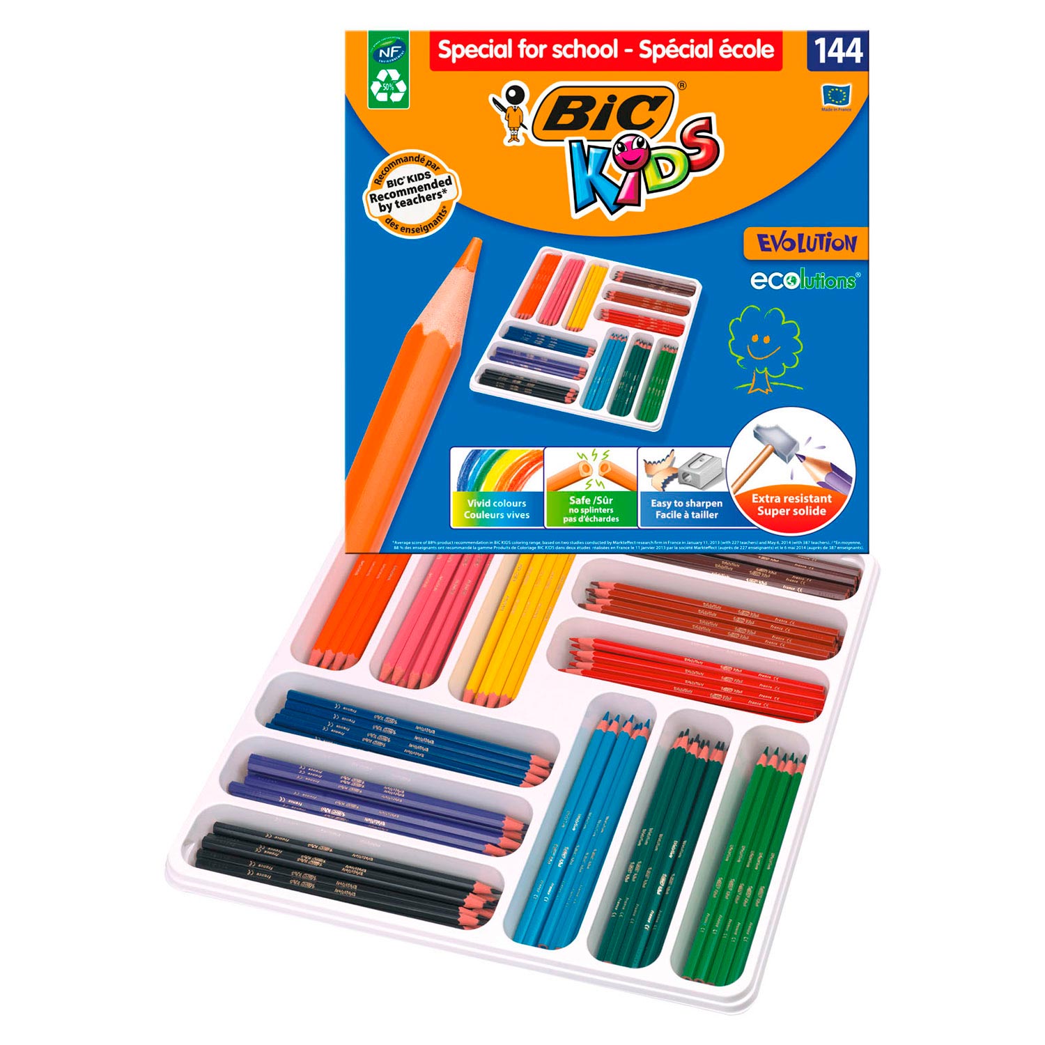 Bic kids ecolutions évolution, 144pcs.