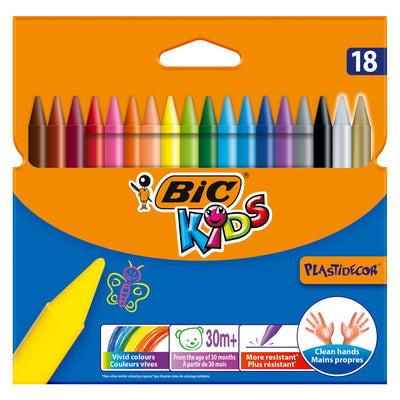 BIC Kids Plastidecor Color Chalk, 18e.