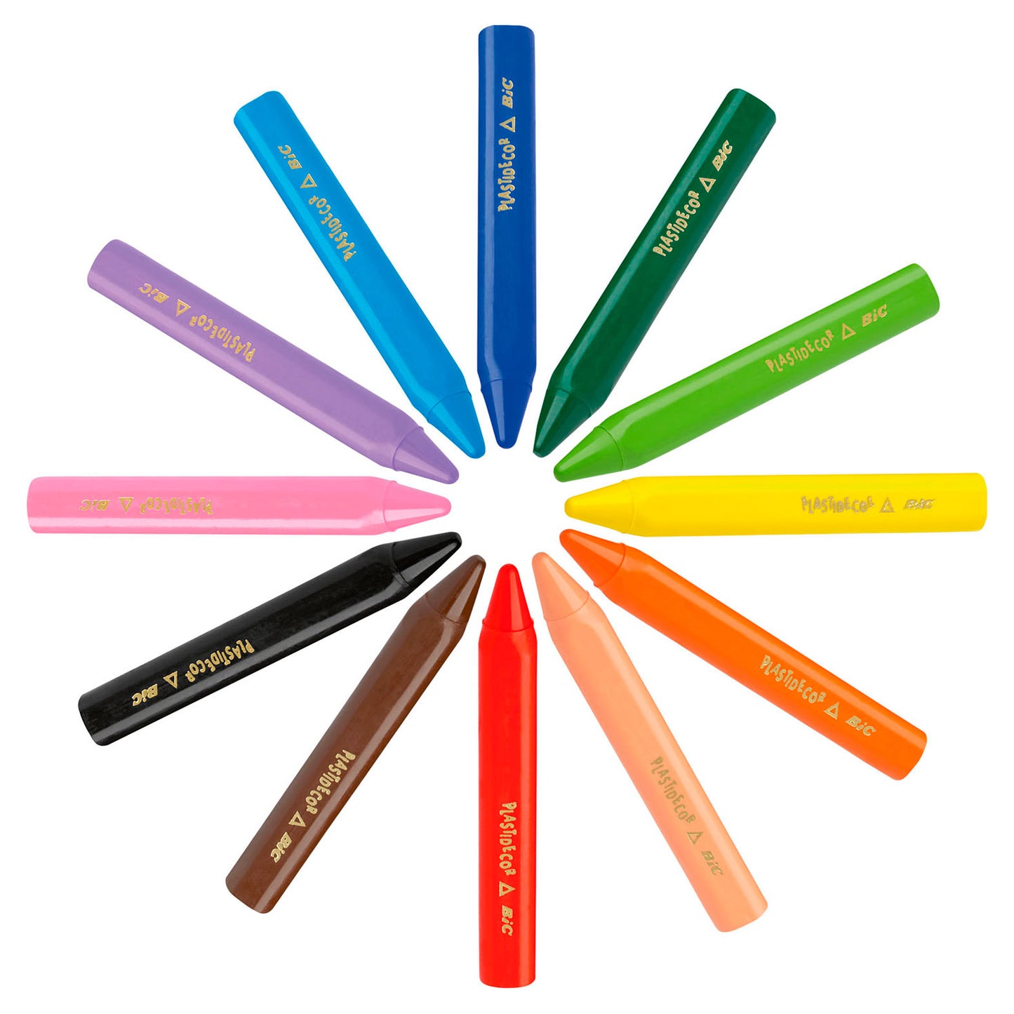 BIC Kids Plastidecor Triangle Color Chalk, 12st.