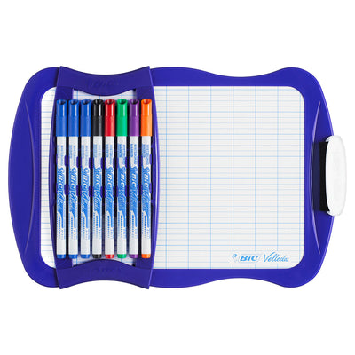Tableau blanc Bic Velleda avec 8 marqueurs