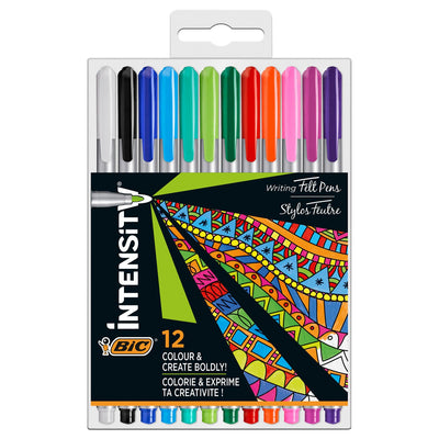 BIC Intensity Fineliners Pastel, 12e.