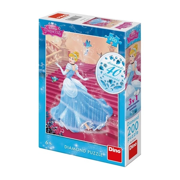 Disney Puzzle Cendrillon avec 40 diamants 200 pièces