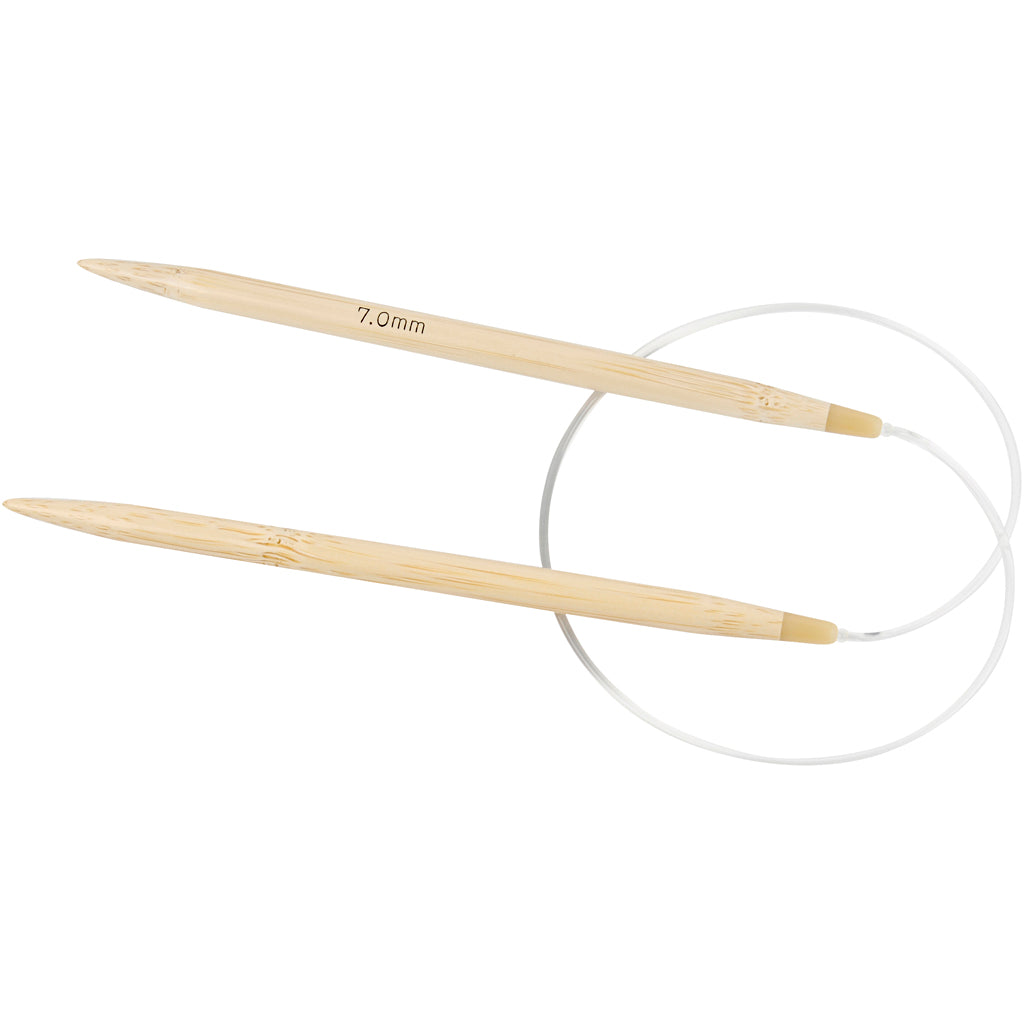 Aiguilles à tricoter rondes Creativ company, L: 60 cm, taille 7 mm, 1 pièce
