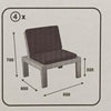 Pro garden ensemble de jardin molok 5 pièces gris
