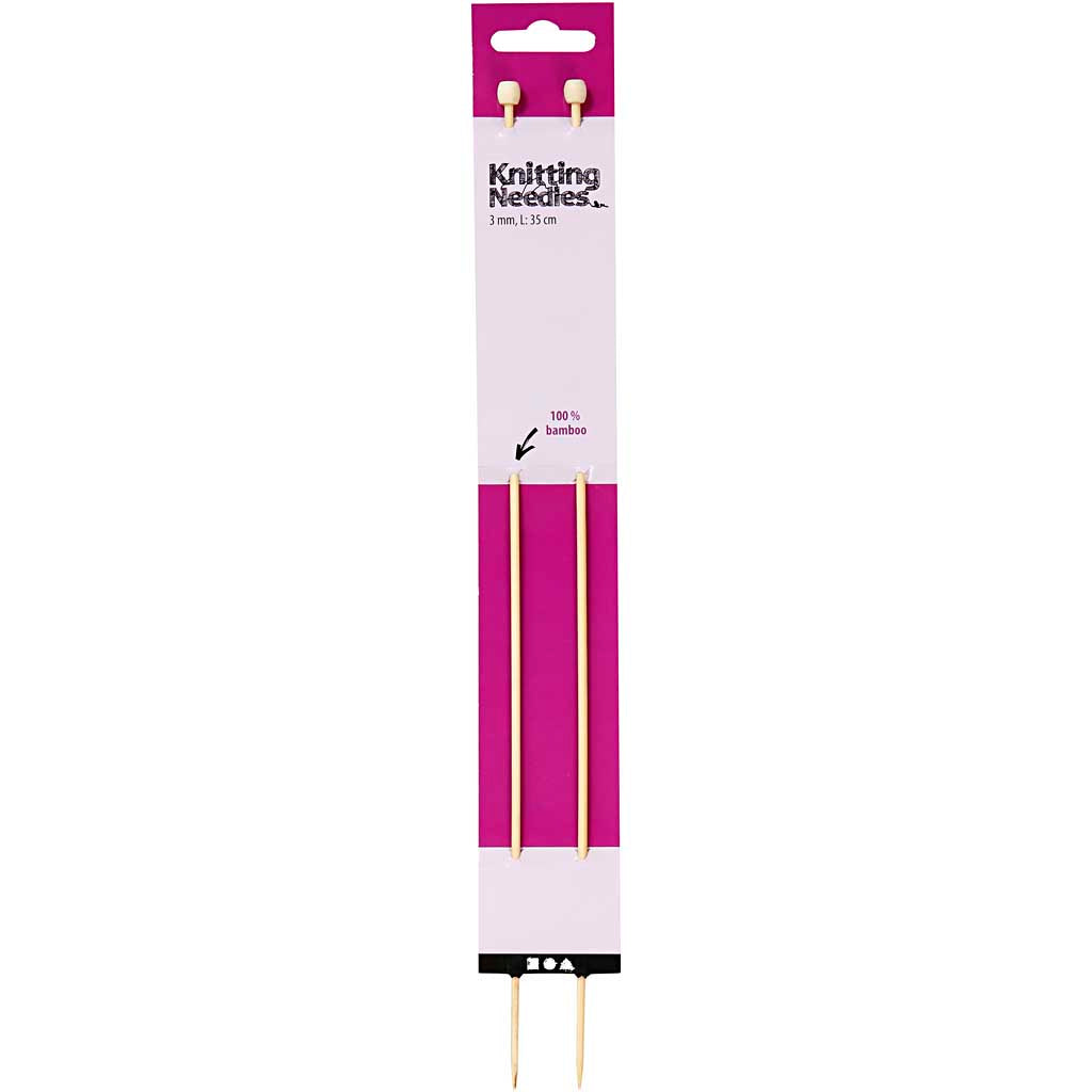 Aiguilles à tricoter Creativ company, l: 35 cm, taille 3 mm, 1 paire