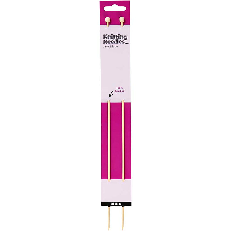 Aiguilles à tricoter Creativ company, l: 35 cm, taille 3 mm, 1 paire