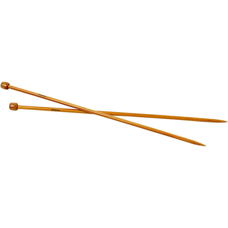 Aiguilles à tricoter Creativ company, l: 35 cm, taille 6 mm, 1 paire