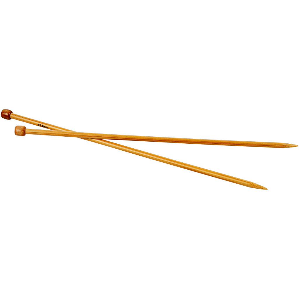 Aiguilles à tricoter Creativ company, l: 35 cm, taille 7 mm, 1 paire