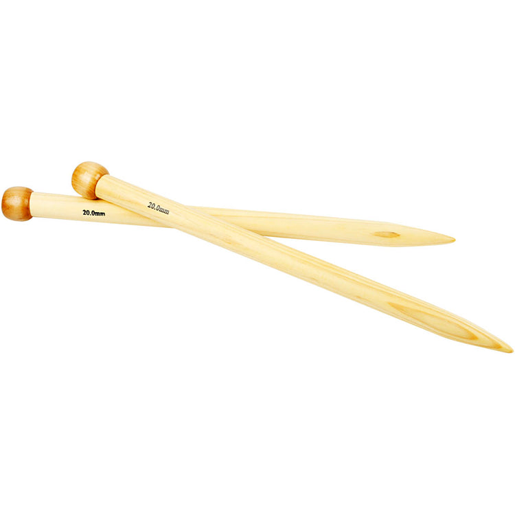 Aiguilles à tricoter Creativ company, l: 35 cm, taille 20 mm, 1 paire