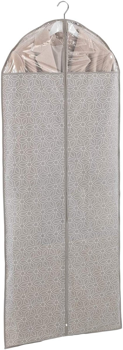 Wenko housse à vêtements balance taupe 150x60cm - sac à vêtements - modèle long pour rangement de vêtements - avec fermeture éclair et fenêtre de visualisation - belle, robuste et maniable