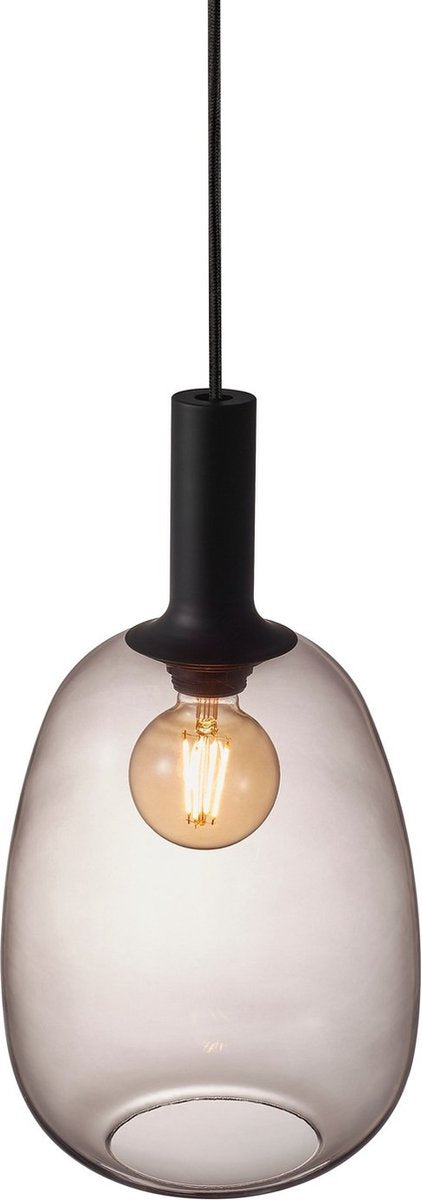 Nordlux alton 23-lampe suspendue-e27-verre fumé noir