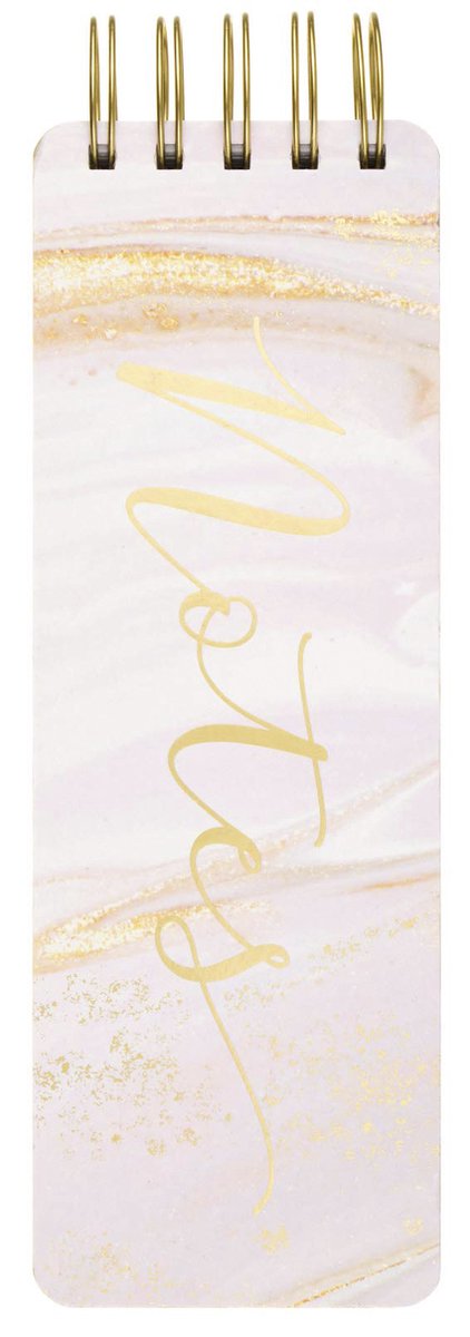 Bloc-notes Eccolo - spirale - marbre rose - env.8x23cm - ec-q601v