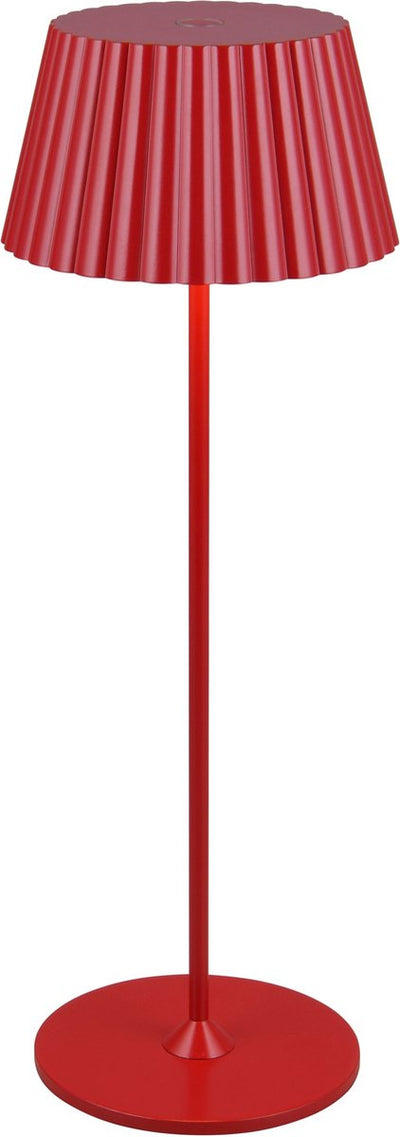 Rl vis ta lumière réalité suarez - lampe de table - rouge - rechargeable - incl. 1x SMD 1,5 W - on off touch - variateur à capteur - connexion USB - alimentation par batterie - avec station de charge - éclairage extérieur - IP44