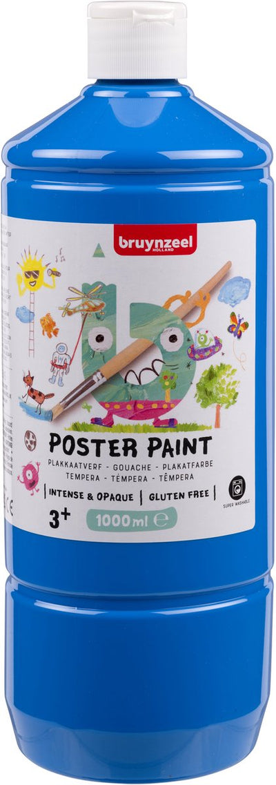 Peinture gouache Bruynzeel 1 litre bleu clair