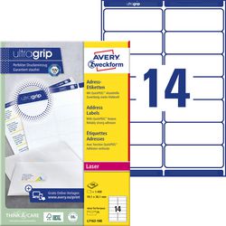 Étiquettes d'adresse avery zweckform quickdry blanc