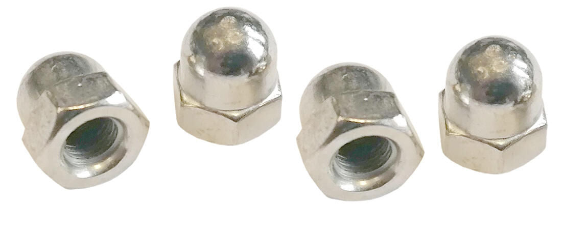 Noix de capuchon de robelhaus, m6 din1587 en laiton, nickel-plaqué