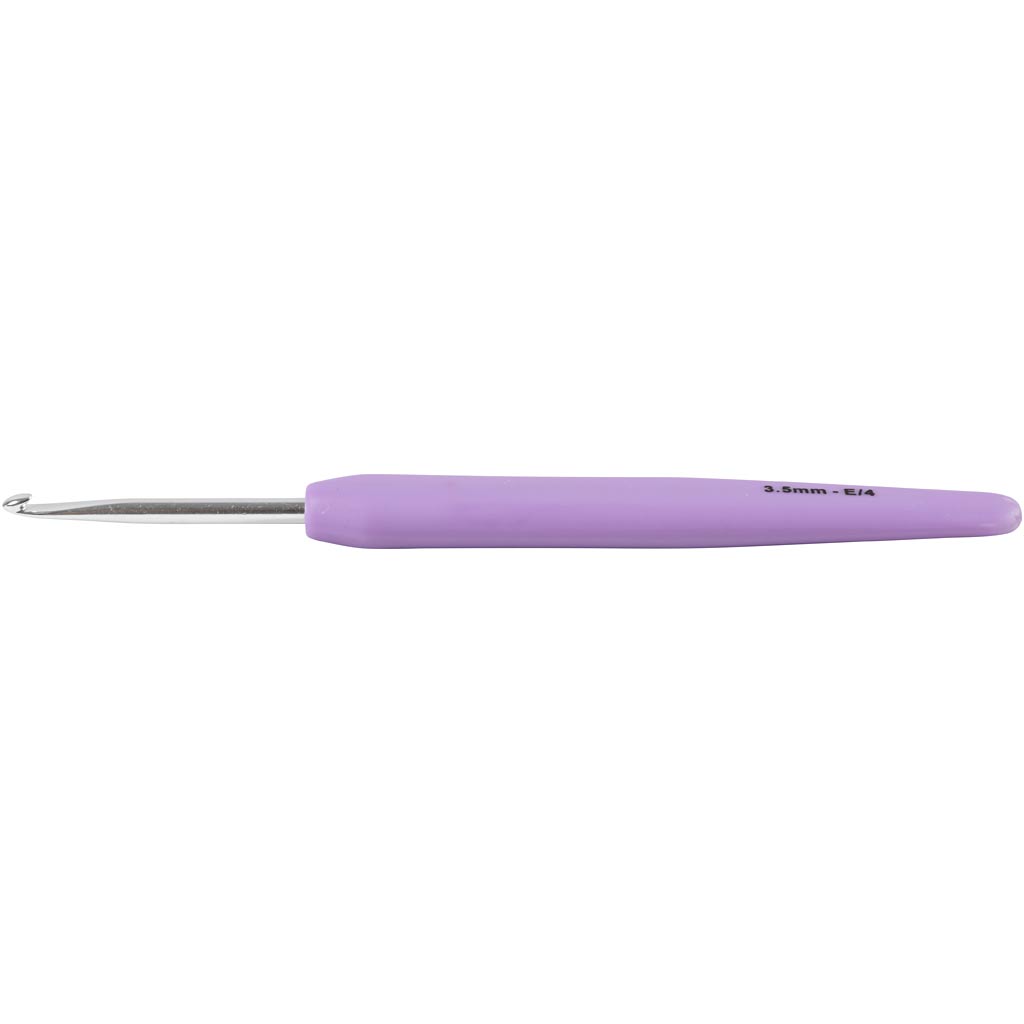 Crochets Creativ Company, taille 3,5, l : 13,3 cm, taille 3,5 mm, violet clair, 1 pièce