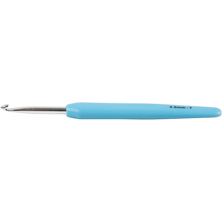 Crochets Creativ Company, taille 4,5, l : 13,3 cm, taille 4,5 mm, bleu clair, 1 pièce