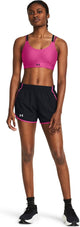 Under armour ua fly by 3'' shorts-blk pantalon de sport pour femme - noir - réfléchissant