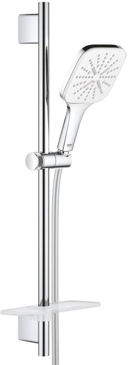 Grohe rainshower smartactive cube 130 ensemble barre coulissante - 60 cm - avec porte-savon - chrome blanc lune - 26584ls0