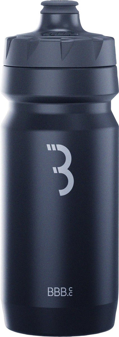 Bbb bouteille d'eau de réservoir de voiture de cyclisme vélo de course - capacité 550 ml - gourde de vélo avec valve à fermeture automatique - noir - bwb-11