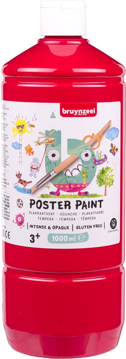 Peinture gouache Bruynzeel 1 litre rouge