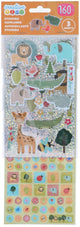 Ensemble d'autocollants créatifs pour enfants - 160 pièces - autocollants enfants animaux - 3 feuilles d'autocollants artisanaux - autocollants décoration
