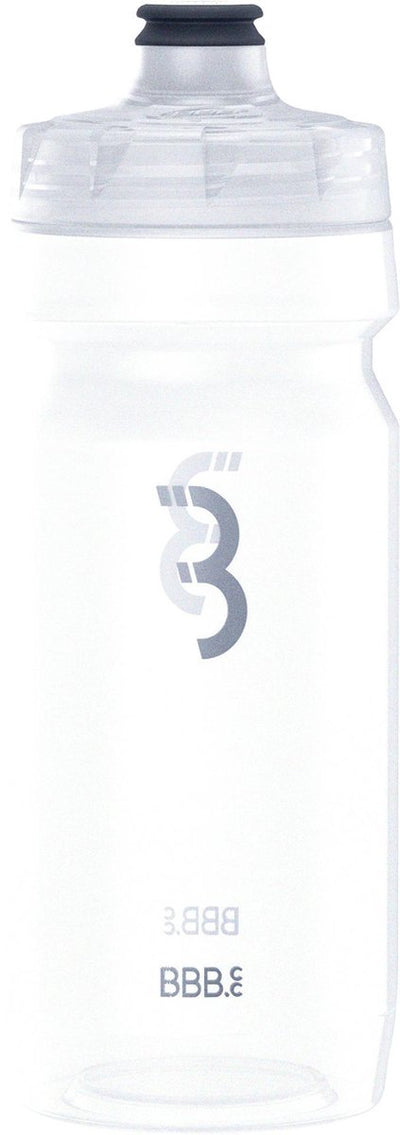 Bbb gourde de réservoir de voiture de cyclisme vélo de course - capacité 550 ml - gourde de vélo avec valve à fermeture automatique - transparente - bwb-11