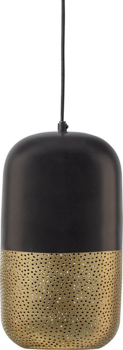 Lampe à suspension Woood tirsa - métal - laiton noir - 36x20x20