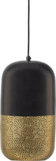 Lampe à suspension Woood tirsa - métal - laiton noir - 36x20x20