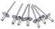 Rivets aveugles de Dresselhaus 4,8 x 12,0 mm en acier en aluminium, tête plate
