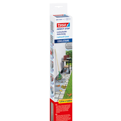 Tesa 1006077 - grille anti-insectes premium pour puits de lumière en acier inoxydable | 2 pièces