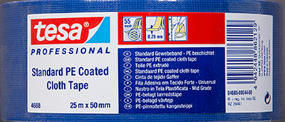 Tesa professional 1064735 - ruban en tissu pe standard tesa 55 mailles bleu 25 mm x 50 m | 5 pièces