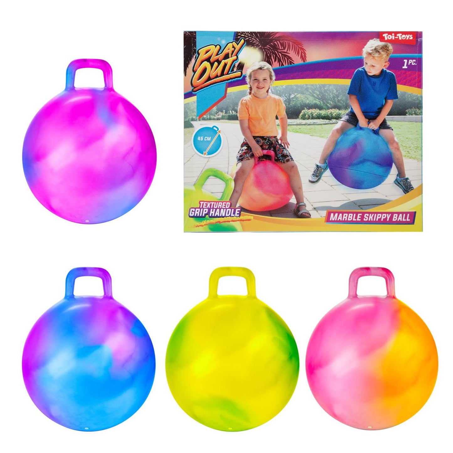 TOI-TOYS SKIPPYBAL Marble, 45 cm