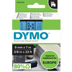 Ruban d'étiquetage dymo 9mmx7m noir, bleu