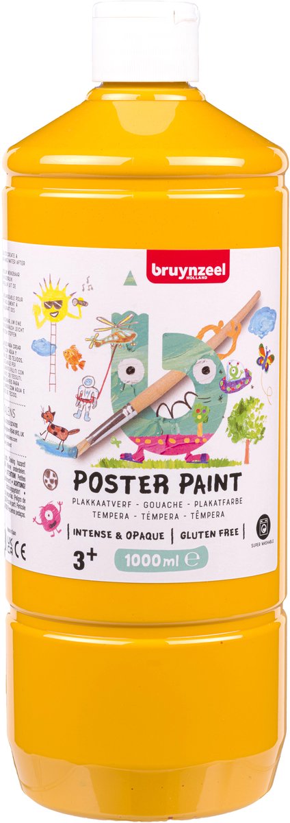 Peinture pour affiche Bruynzeel 1 litre jaune soleil