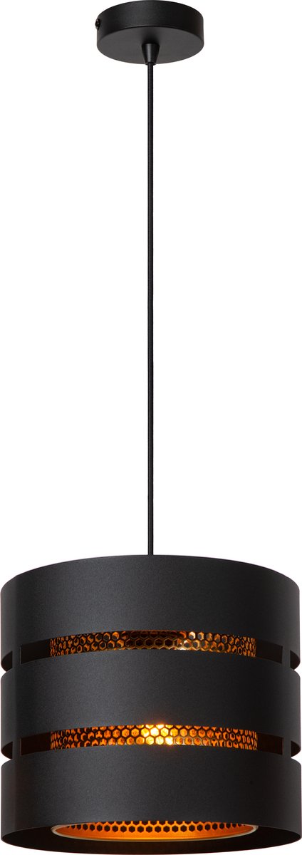 Lucide rosas - lampe suspendue - ø 26 cm - 1xe27 - noir