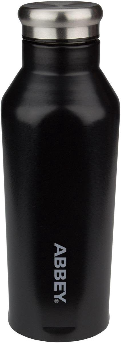 Gourde Abbey Camp - double paroi - 350 ml - noir - acier inoxydable