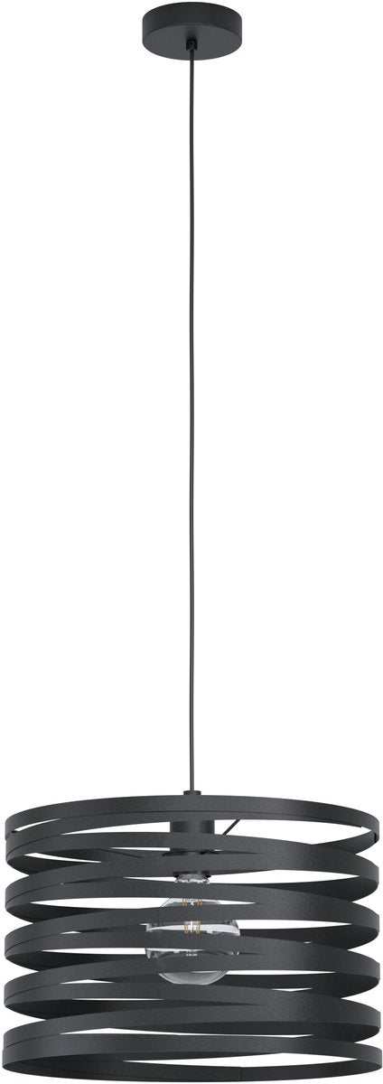 Lampe à suspension Eglo cremella - e27 - 37 cm - noire