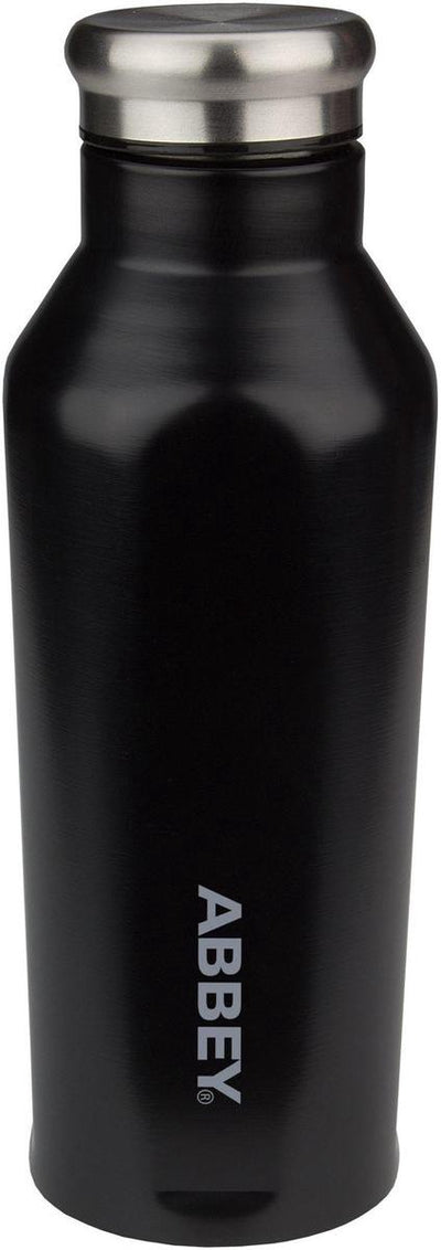 Gourde Abbey Camp - double paroi - 350 ml - noir - acier inoxydable