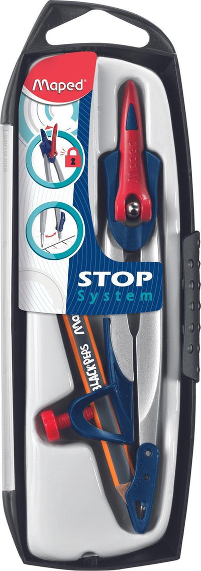 Boussole système d'arrêt de bureau Maped avec insert universel + crayon