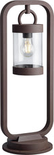 Trio sambesi - poteau - couleur rouille - excl. 1x e27 4w - capteur crépusculaire - éclairage extérieur - ip44